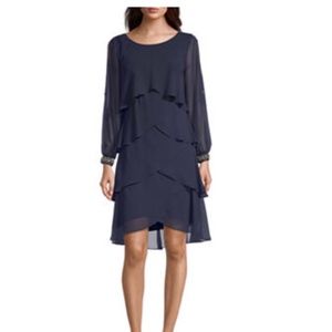 Last call - Dark Navy long sleeve Dress.  Size 12